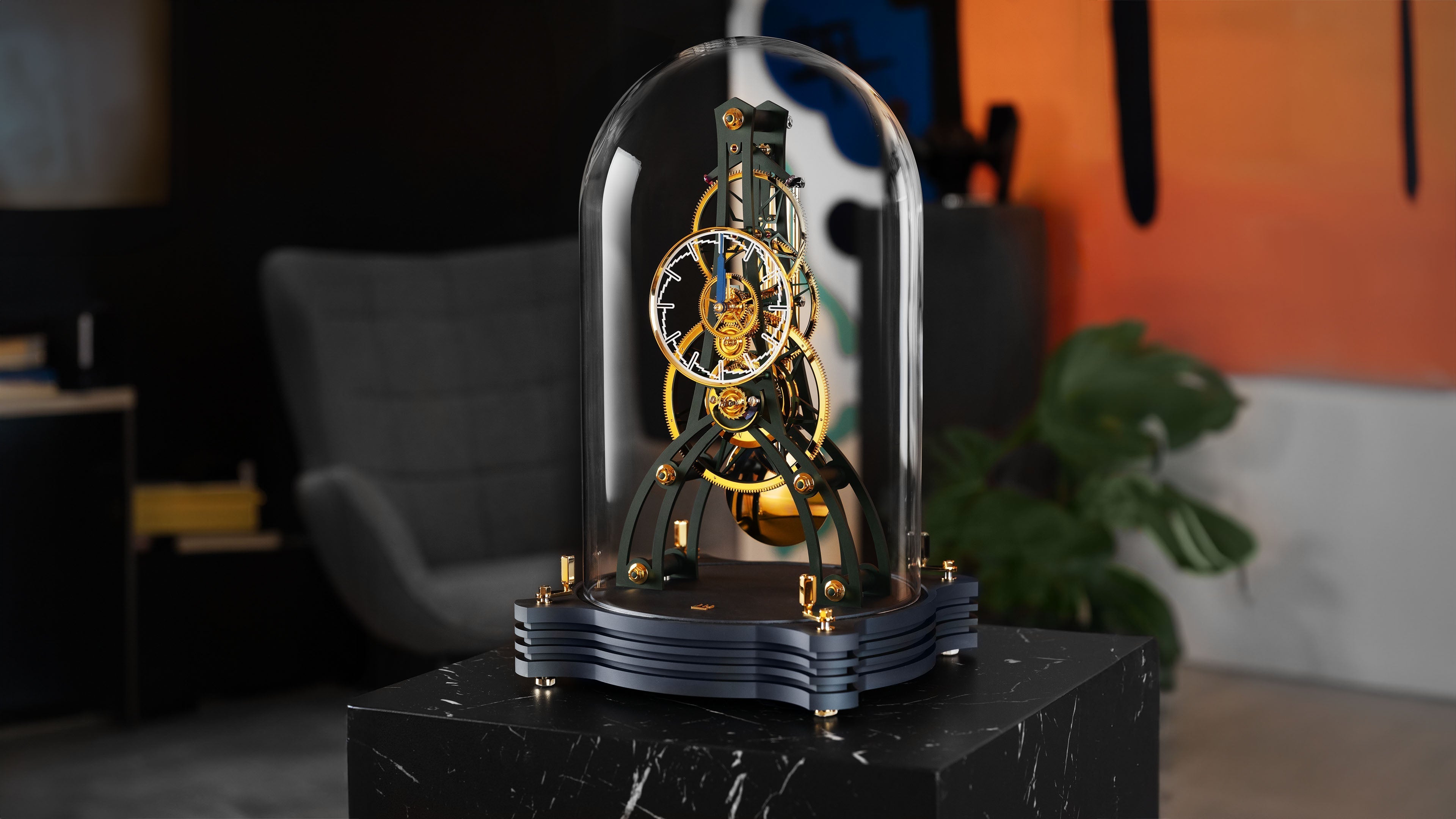 Art Gallery Collection Featuring the NT 8 GT Clock, a masterpiece blending mechanical precision with avant-garde design, perfect for modern art collectors – IFL Watches