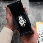 Navy Leather Watch Roll – One Watch