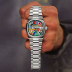 Bulova Super Seville Mural Verde – Hand-painted custom Bulova Super Seville featuring NYC street art on green dial, a bespoke timepiece by IFL Watches