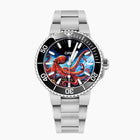 Aquis Octopus Concept – bespoke Oris Aquis dive watch with a hand-painted octopus motif, blue swirling currents, and marine-inspired elements, blending Swiss precision with oceanic beauty. Customized by IFL Watches.