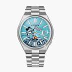 Free Willie Concept – Exclusive hand-painted Steamboat Willie artwork customized on Citizen Tsuyosa Automatic. 