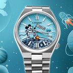 Free Willie Concept – Exclusive hand-painted Steamboat Willie artwork customized on Citizen Tsuyosa Automatic. 