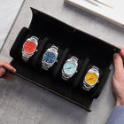 Noir Leather Watch Roll – Four Watches