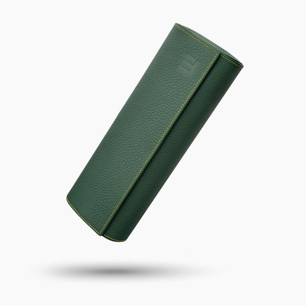Olive Leather Watch Roll – Four Watches