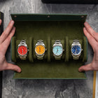 Olive Leather Watch Roll – Four Watches