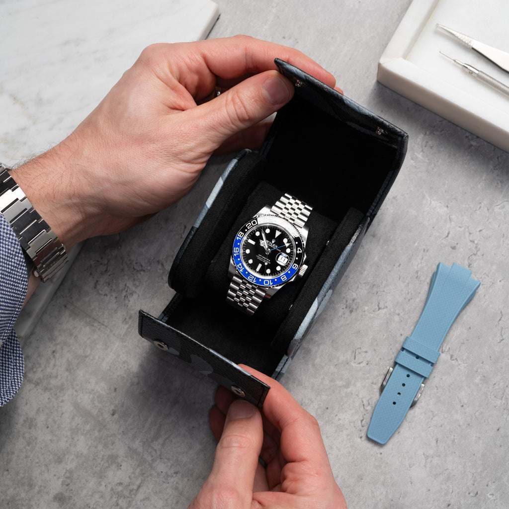 Stealth Camo Leather Watch Roll – One Watch