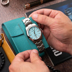 Teal Leather Watch PouchTeal Leather Watch Pouch
