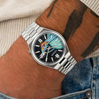 Customized limited edition Citizen Tsuyosa Automatic watch with unique Space Surfer design.