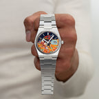 A Dive in Dime Concept – Hand-painted custom Tissot PRX Powermatic featuring treasure vault diving artwork, a bespoke timepiece by IFL Watches