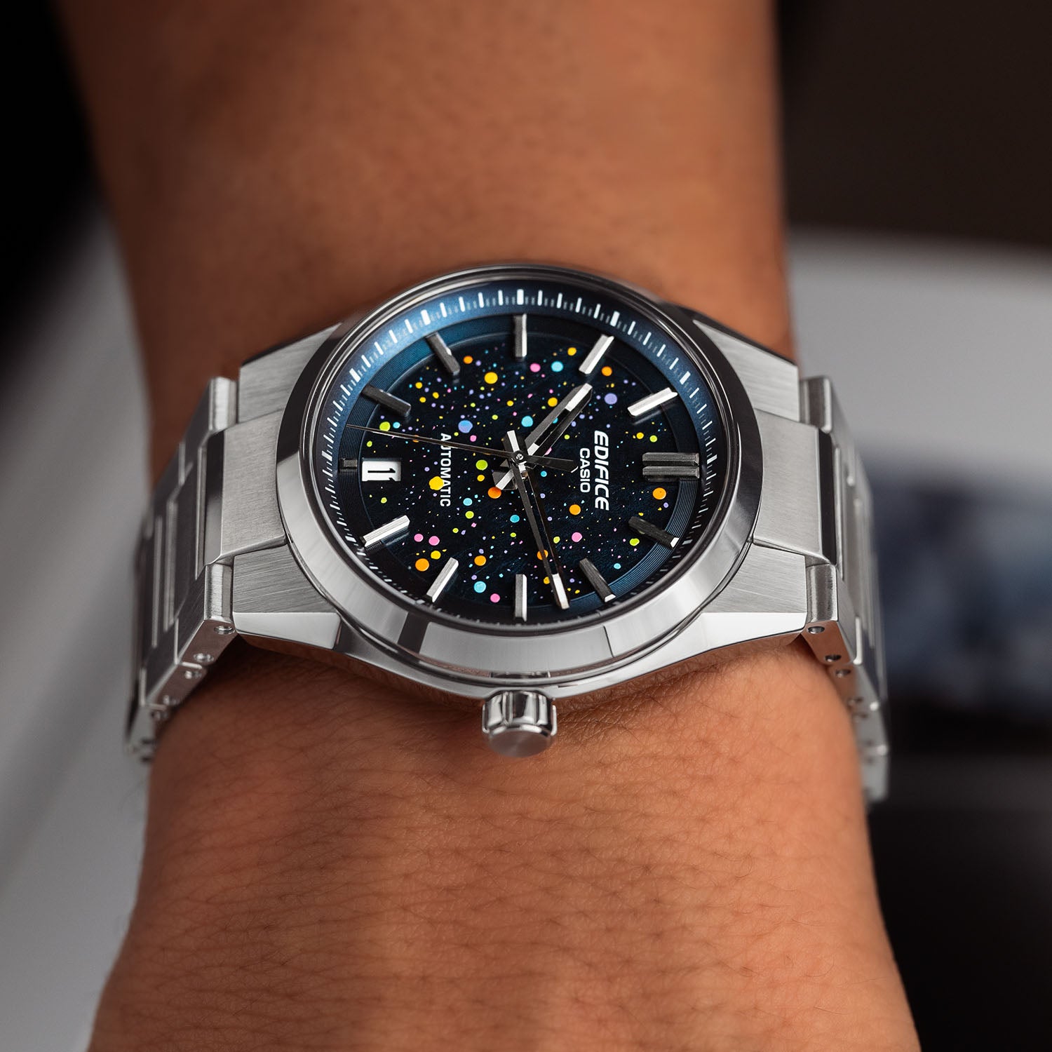 Casio Edifice Midnight Sky – Hand-painted custom Casio Edifice featuring night sky artwork, a bespoke limited edition timepiece by IFL Watches