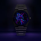 IFL Watches Canvax MK-01 – Hand-painted custom Canvax featuring neon steampunk soldier artwork, a bespoke timepiece by IFL Watches