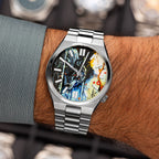 Citizen Tsuyosa 40 Le Loup – Hand-painted custom Citizen Tsuyosa 40mm with wolf artwork, a bespoke timepiece by IFL Watches