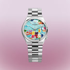 Citizen Tsuyosa 40 Puzzle – Hand-painted custom turquoise blue dial with colorful puzzle artwork, limited edition timepiece by IFL Watches