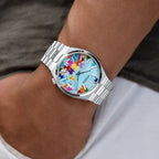 Citizen Tsuyosa 40 Puzzle – Hand-painted custom turquoise blue dial with colorful puzzle artwork, limited edition timepiece by IFL Watches