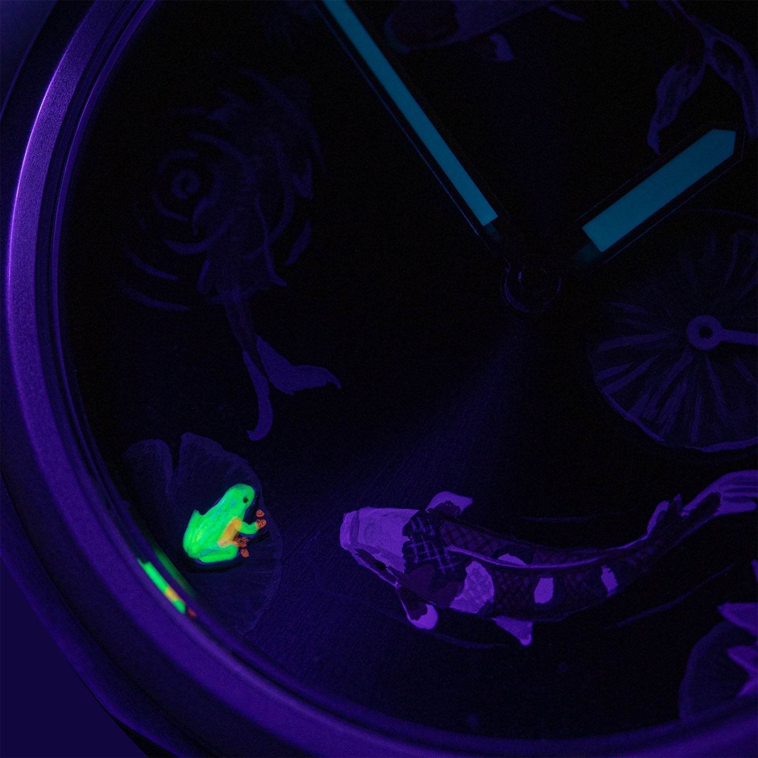 Citizen Zenshin Titanium Koi Fish – Hand-painted custom Super Titanium™ watch with Japanese koi pond artwork, limited edition timepiece by IFL Watches