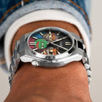 HODL Squad Citizen – Hand-painted custom Tsuyosa watch featuring Doge, Shiba Inu and PEPE meme coins artwork, bespoke timepiece by IFL Watches