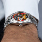 Late Night at the Bellagio Concept – Hand-painted custom Rolex Datejust 16234 featuring vibrant casino gaming artwork, a bespoke timepiece by IFL Watches