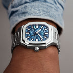 MAEN x IFL Manhattan After Dark limited edition watch featuring hand-painted Gotham-inspired noir dial with vigilante aesthetic on Manhattan 37 platform