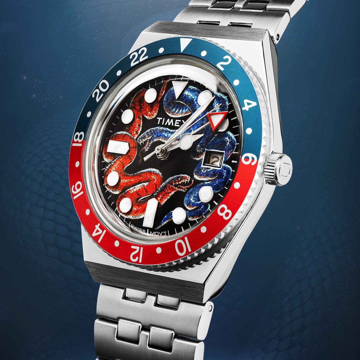 Timex Q GMT Twin Serpents – Limited Edition – IFL Watches