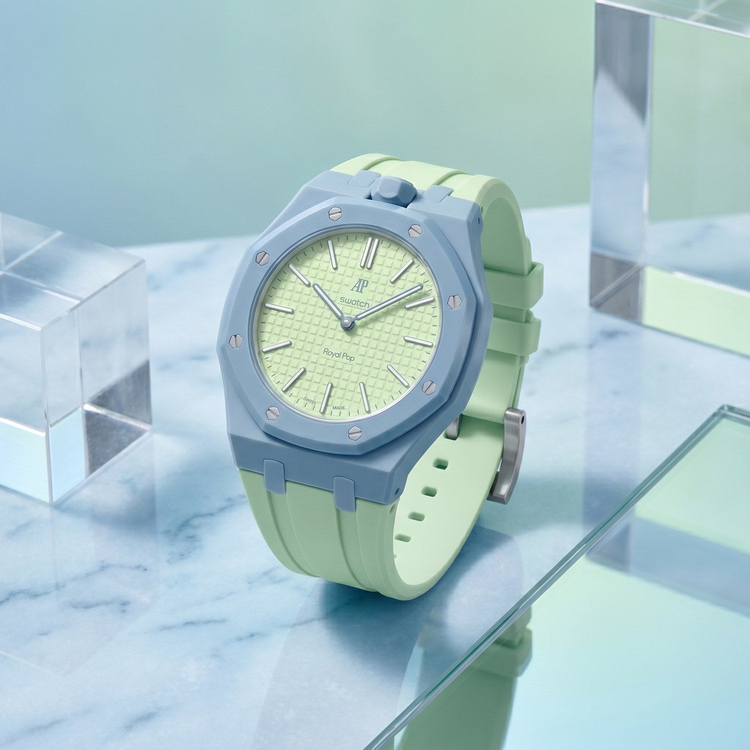 Blaue Acht Swatch x AP Royal Pop Rubber Case-Strap – IFL Watches