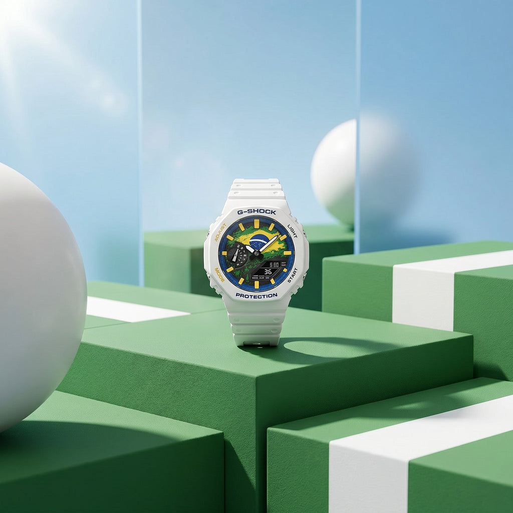 Custom Brazil flag G-Shock wristwatch by IFL Watches