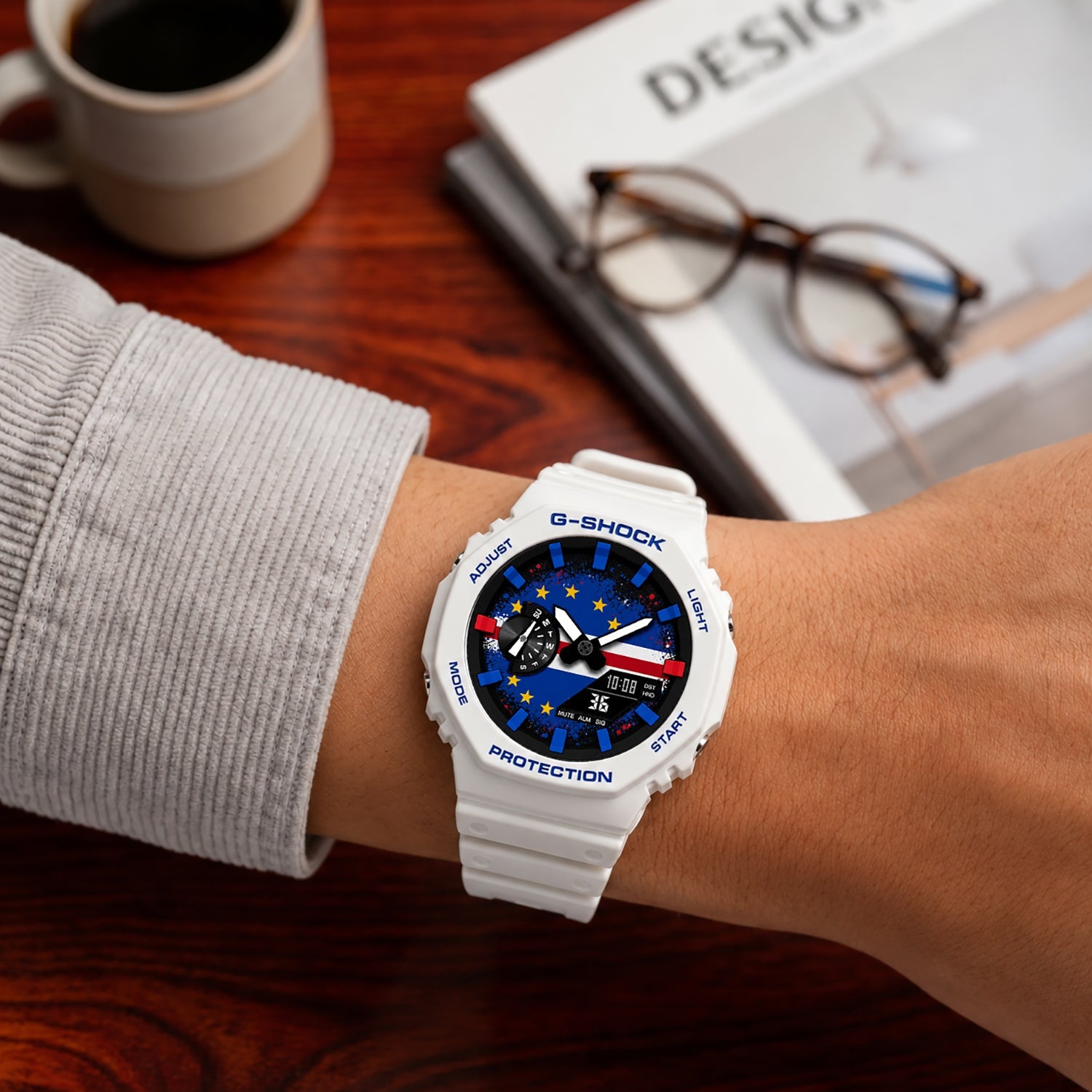 Casio G-Shock Cape Verde flag dial watch, customized by IFL Watches