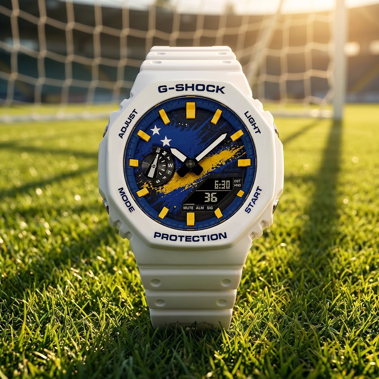 Casio G-Shock Curaçao flag dial watch, customized by IFL Watches