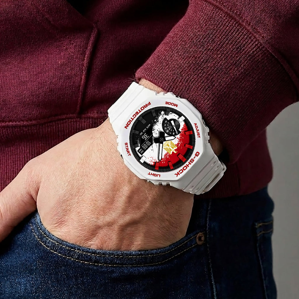 Custom Egypt flag Casio G-Shock on the wrist, by IFL Watches