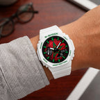 Casio G-Shock Morocco flag watch worn on the wrist, by IFL Watches