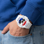 Custom Paraguay flag Casio G-Shock on the wrist, by IFL Watches