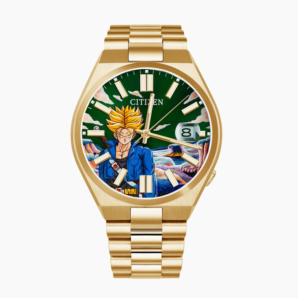 Future Fury Concept – Hand-painted custom Citizen Tsuyosa Automatic featuring next-generation anime warrior artwork, a bespoke timepiece by IFL Watches