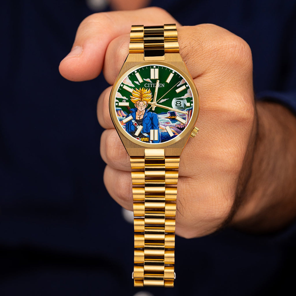 Future Fury Concept – Hand-painted custom Citizen Tsuyosa Automatic featuring next-generation anime warrior artwork, a bespoke timepiece by IFL Watches