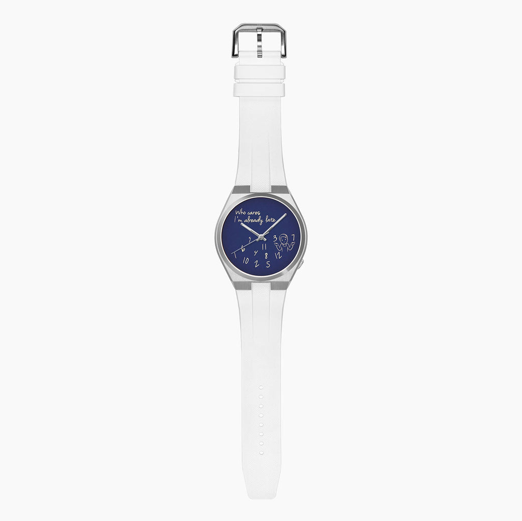 Citizen Tsuyosa Strap – White FKM strap fitted to the hand-painted Tsuyosa Who Cares Concept by IFL Watches