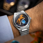 Citizen Zenshin Golden Stallion – Hand-painted custom Citizen Zenshin featuring a golden horse under a moonlit sky, a bespoke timepiece by IFL Watches