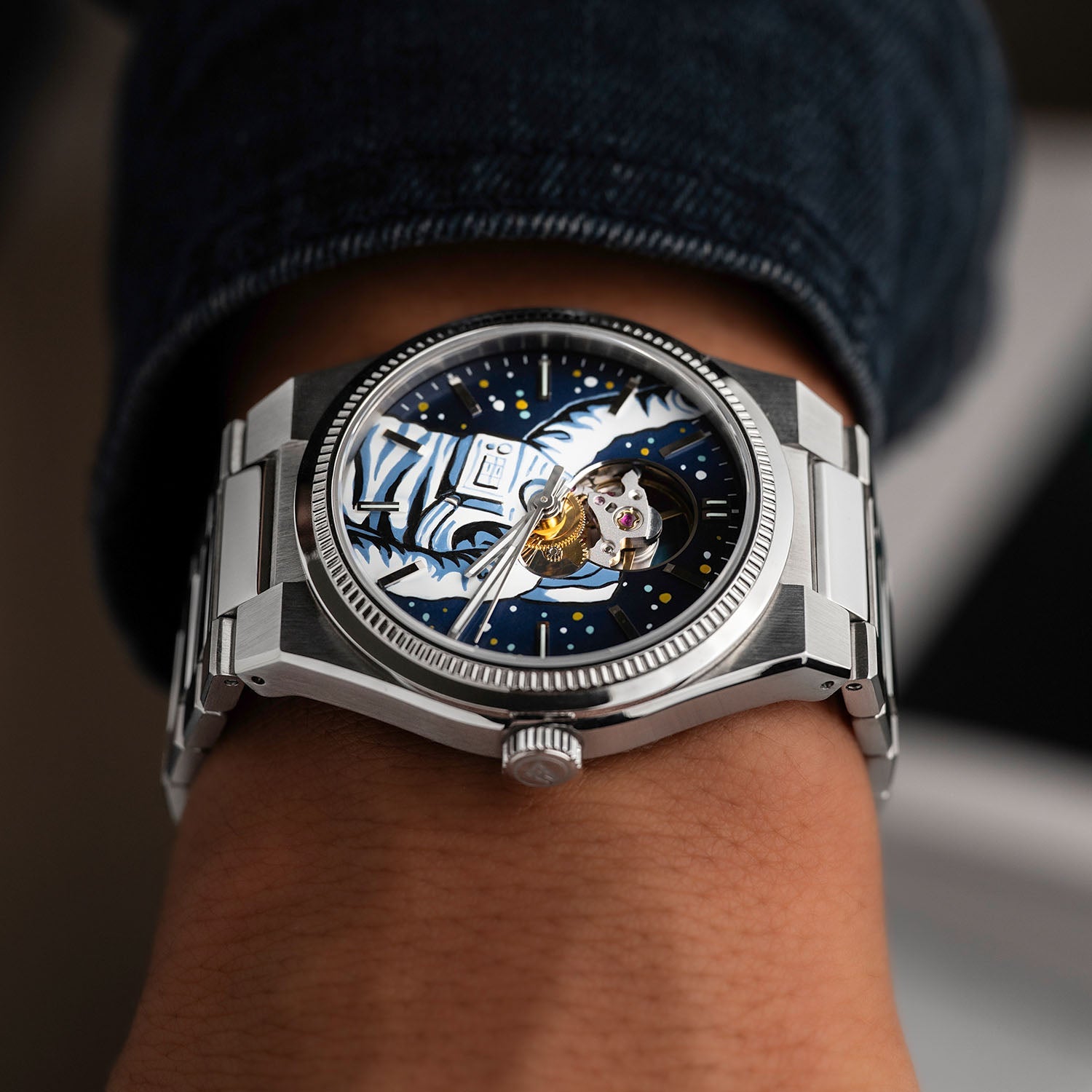 Festina Astronaut – Hand-painted customized Festina F20053 featuring cosmic space artwork, exclusive collaboration timepiece by IFL Watches