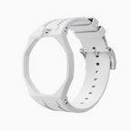 Huit Blanc Swatch × AP Royal Pop Rubber Case-Strap — bare crisp white rubber strap with empty case bracket, by IFL Watches