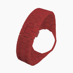 Otto Rosso Swatch × AP Royal Pop Ceramic Case-Strap — bare soft pink with a red bezel ceramic bracelet with empty case bracket, front view, by IFL Watches