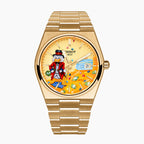 A Dime in Time Concept – Hand-painted custom Tissot PRX featuring wealth collector artwork, a bespoke timepiece by IFL Watches