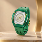 Tsar Bomba Nucleus Femme 03 Green — Standing on a pedestal, seen in three-quarter view, available at IFL Watches.