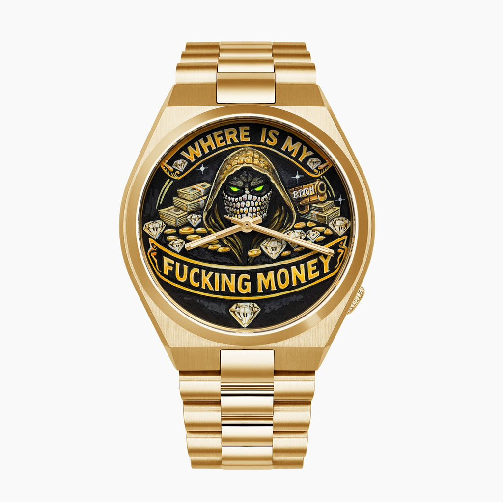 Where Is My Money – Hand-painted custom Citizen Tsuyosa Automatic featuring guardian and diamond artwork, a bespoke timepiece