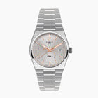PRX Arctic Sky Concept – hand-painted custom Tissot PRX Silver Dial 35mm watch with abstract artwork, limited edition by IFL Watches.