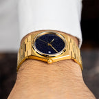 Aventurine Gold Concept – Custom natural aventurine stone dial on gold-tone stainless steel watch, bespoke timepiece by IFL Watches