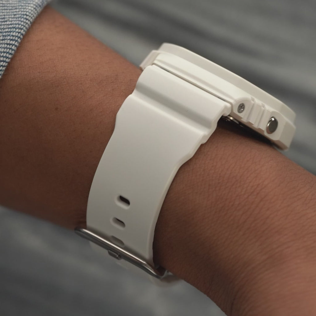 Eye-catching G-Shock CasiOak Banana Split wristwatch with a hand-painted dial, perfect for standing out